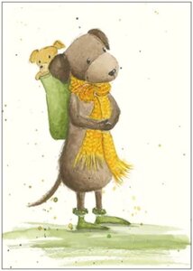 Postcard | Dog with backpack