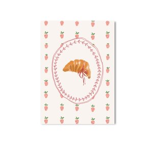 Postcard Only Happy Things | Cottage core croissant