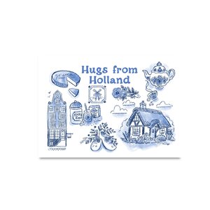 Postcard Only Happy Things | Hugs from Holland