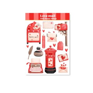 A6 Stickersheet Love Mail - Only Happy Things