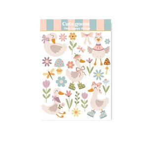 A6 Stickersheet Cute goose - Only Happy Things