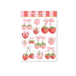 A6 Stickersheet Berry bows - Only Happy Things