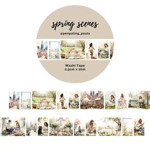 Washi Tape 25mm Spring Scenes by Penpaling Paula