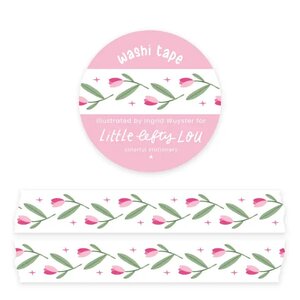 Roze Tulpen Washi Tape - Little Lefty Lou 