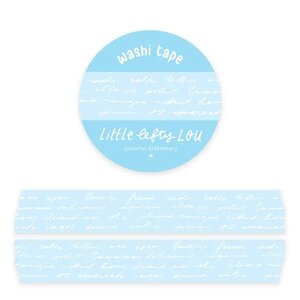 Script Lichtblauw Washi Tape - Little Lefty Lou 