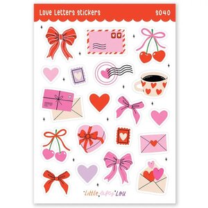 Love Letters Waterproof Stickers - Little Lefty Lou