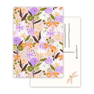 A6 Postcard by Muchable - magic pattern butterflies flower