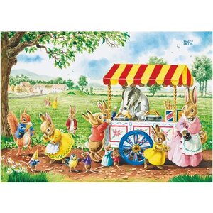 Postcard Racey Helps | The ice cream man
