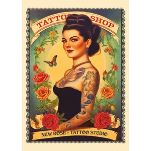 Postcard Gwenaëlle Trolez Créations - Tattoo Shop