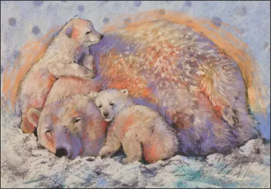 Postcard Loes Botman | Mother polar bear