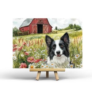 Border Collie Postcard by Penpaling Paula