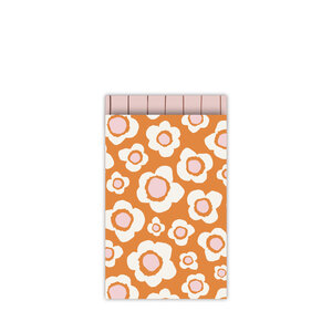 5 Paper Bags Retro Flowers (12x19cm)