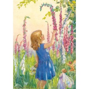 Postcard Margaret W Tarrant | Foxgloves and Fairies