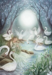 Postcard Bijdehansje | The Wild Swans