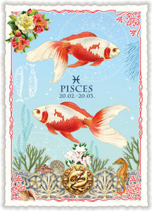 PK 1306 EN Tausendschön Postcard | Pisces