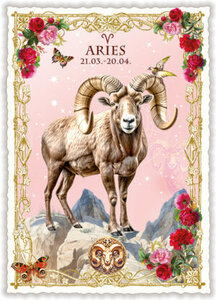 PK 1307 EN Tausendschön Postcard | Aries