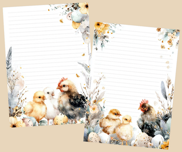A5 Notepad Easter Chicken by LNcreativePapers