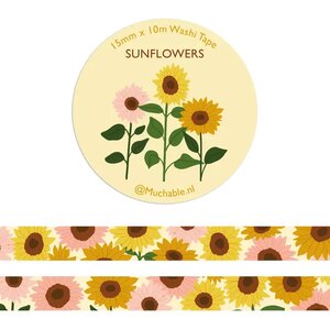 spring sunflowers pattern Washi Tape - Muchable