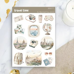 Travel Time - Sticker Sheet by Penpaling Paula