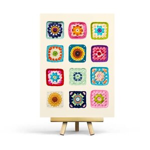 Granny Squares Postcard by Penpaling Paula