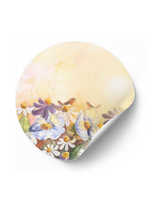 5x Sticker Roodborstjes in de zon by RomyIllustrations