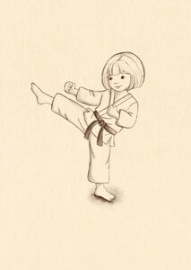 Postcard Belle and Boo | Karate