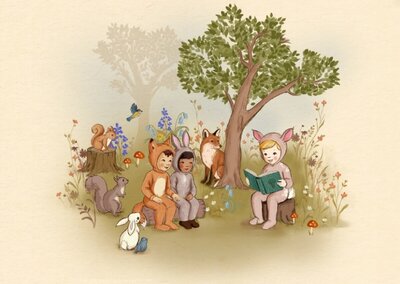 Postcard Belle and Boo | Woodland Storytime
