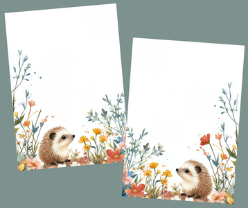 A5 Notepad Summer Hedgehog by LNcreativePapers