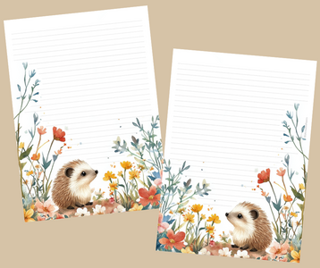 A4 Notepad Summer Hedgehog by LNcreativePapers