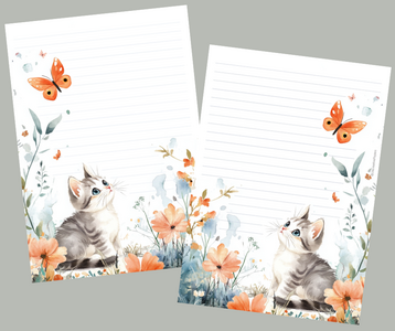 A5 Notepad Summer Cat by LNcreativePapers