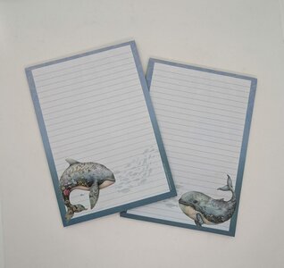 A5 Notepad Whale - by StationeryParlor
