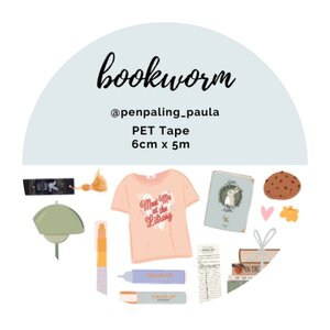Bookworm - PRE-CUT PET-tape by Penpaling Paula