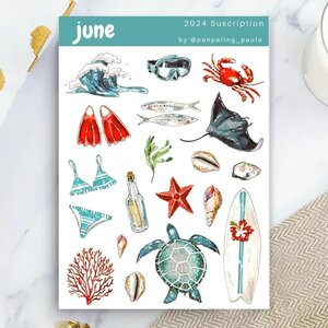 June - Sticker Sheet by Penpaling Paula