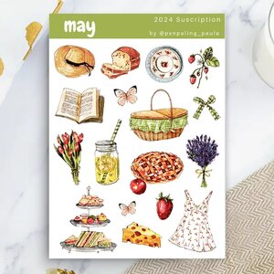 May - Sticker Sheet by Penpaling Paula