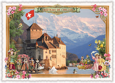 PK 1336 Tausendschön Postcard | Veytaux, Château de Chillon