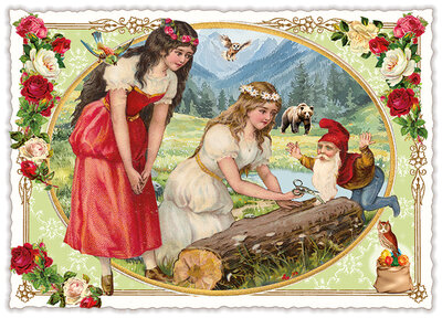 PK 1338 Tausendschön Postcard | Fairy tales Snow White and Rose Red