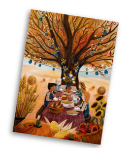 A6 Postcard from Esther Bennink - oogstfeest