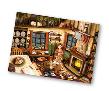 A6 Postcard from Esther Bennink - Cosy shelter