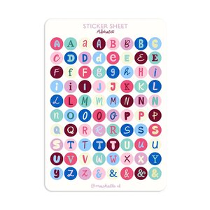 A5 Stickersheet by Muchable | Alphabet - letters/characters journaling