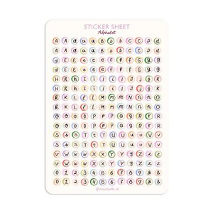 A5 Stickersheet by Muchable | Alphabet - letters/characters journaling