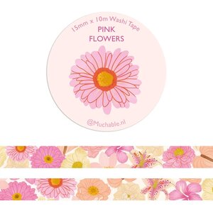 Cute sweet pink flowers Washi Tape - Muchable