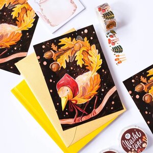Wild Pencil Studio Postcard - Autumn Bird