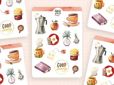 Wild Pencil Studio Planner sticker sheet - Sunday's breakfast