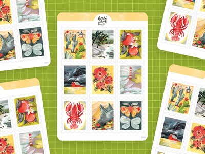 Wild Pencil Studio Planner sticker sheet - Summer Stamps