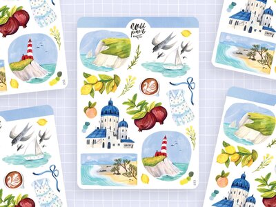 Wild Pencil Studio Planner sticker sheet - Summer at Sea
