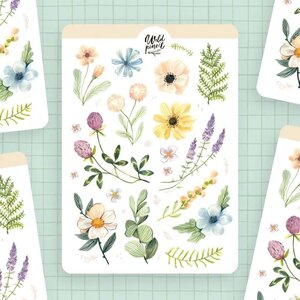 Wild Pencil Studio Planner sticker sheet - Pastel Flowers