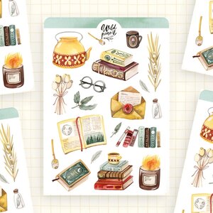 Wild Pencil Studio Planner sticker sheet - Library
