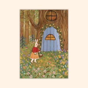 Asia Spettel A6 Postcard - Picking Flowers