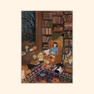 Asia Spettel A6 Postcard - Once upon a midnight dreary