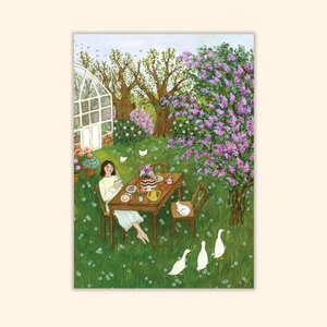 Asia Spettel A6 Postcard - Under the lilac